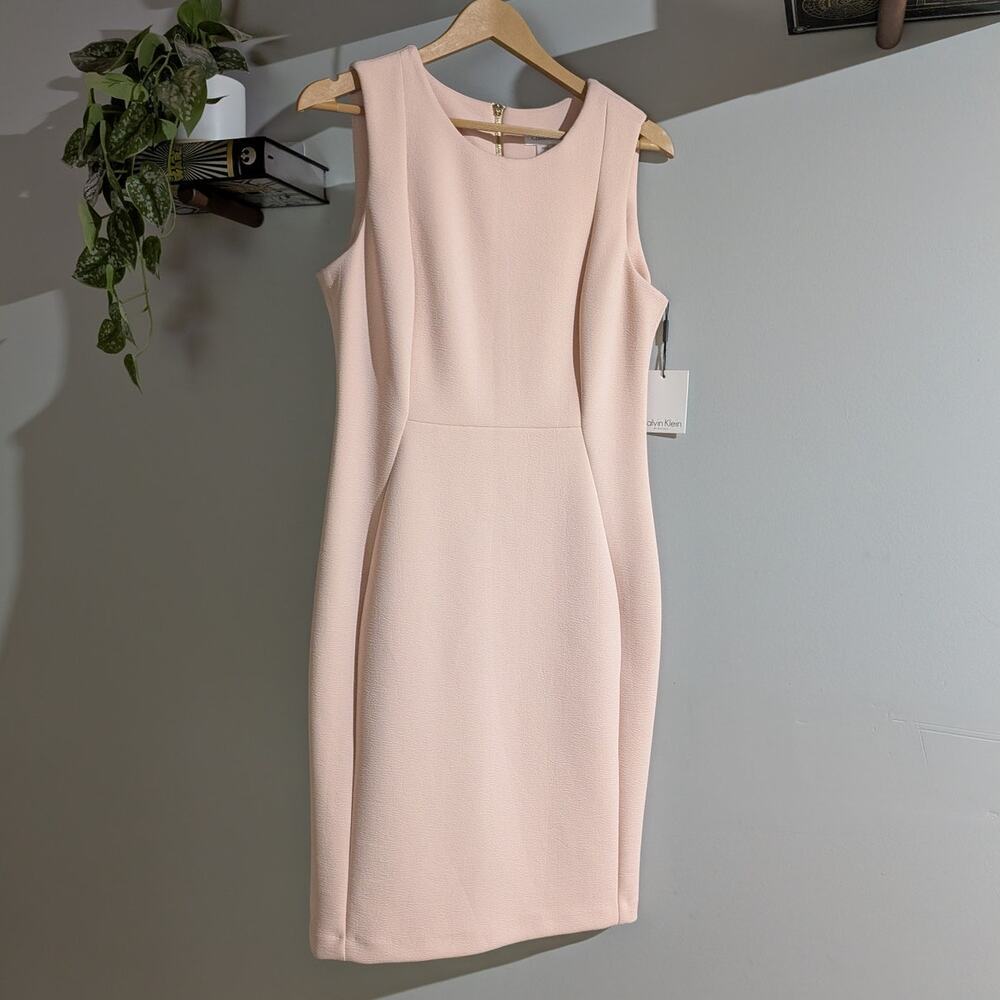 Calvin Klein | NWT Light Pink Sleeveless Sheath Dress | Size 10
